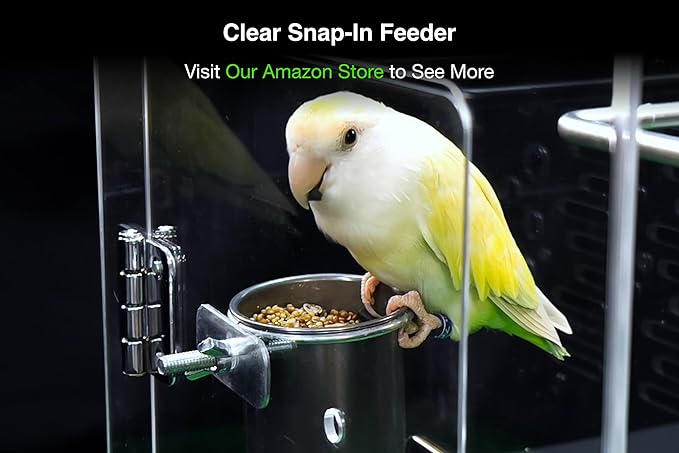 GuineaLoft™ Accessories Pack – Bend Pipe Perch, Beam Perch & Feeder – Compatible with Model-ET Cage - Visit The Guinea Loft Store