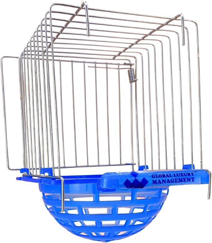 3pcs External Bird Nest for Cage – Stainless Steel Frame with Plastic Base, Ideal for Canaries, Finches, Goldfinches & Small Birds – Easy to Attach & Clean