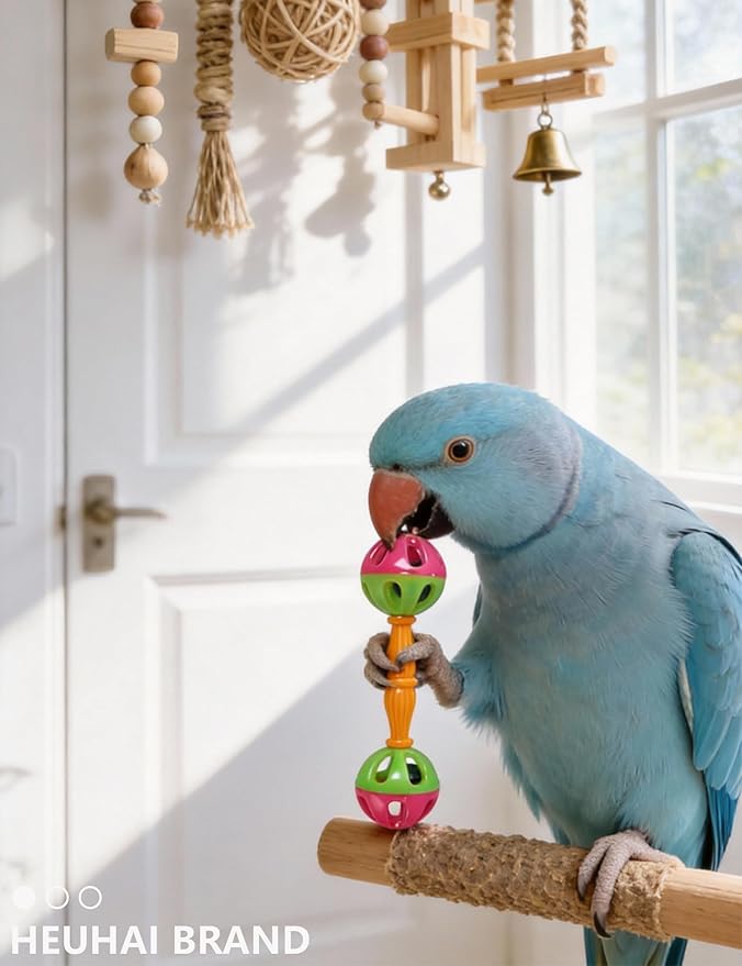 10-Pack Bird Toys – Colorful Fun for Conures, Budgies, Parakeets & Small Birds (1.5'' - 5.5'')