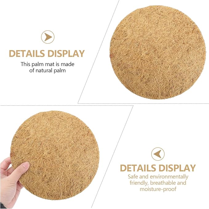 SUNSHNO 10PCS Bird Nesting Pads, Pigeon Nests Pad Natural Coconut Fiber Bird Nest Material Pigeon Breeding Accessories Warm Comfortable Parakeet Bedding Bird Hatching Pads