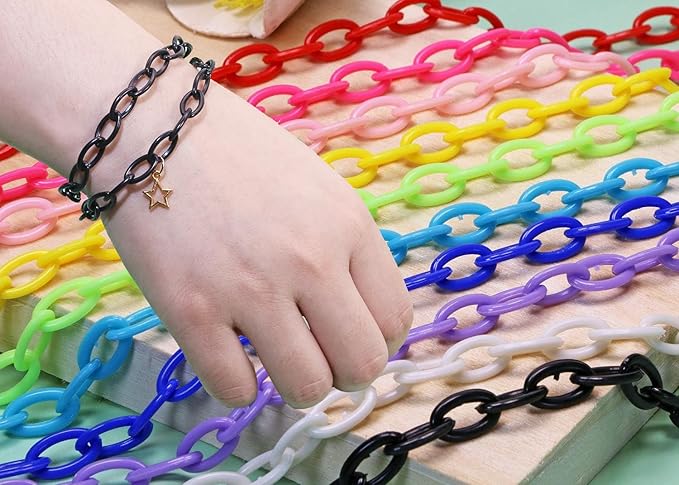 ONLYKXY Plastic Chain, Bird Chain, Birds Toys for Cage