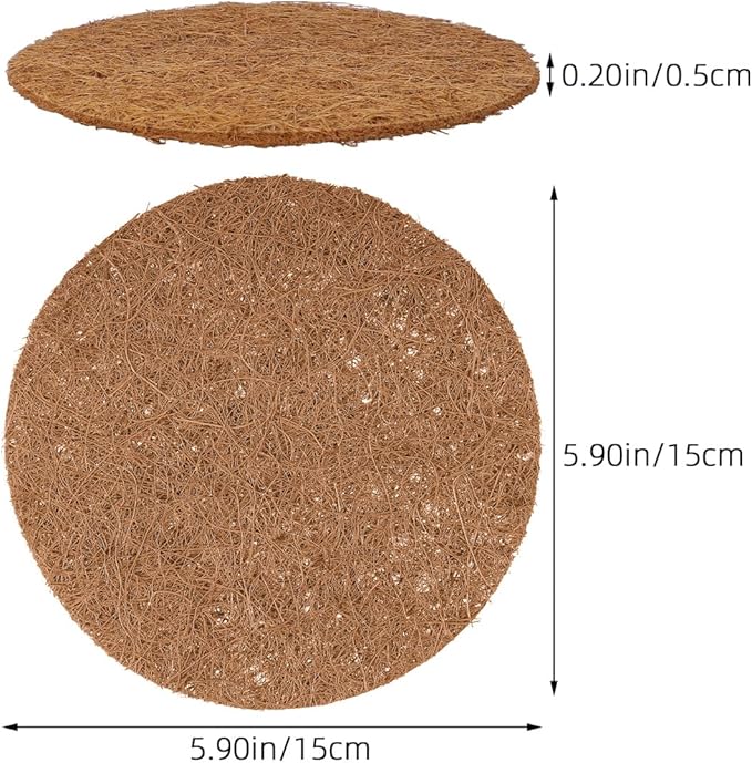 POPETPOP 10 Pcs Pigeon Nest Pads, Natural Coconut Fiber Bird Breeding Mat, Bird Egg Mat for Parakeet Chicken Breeding Hatching - Pigeon Supplies