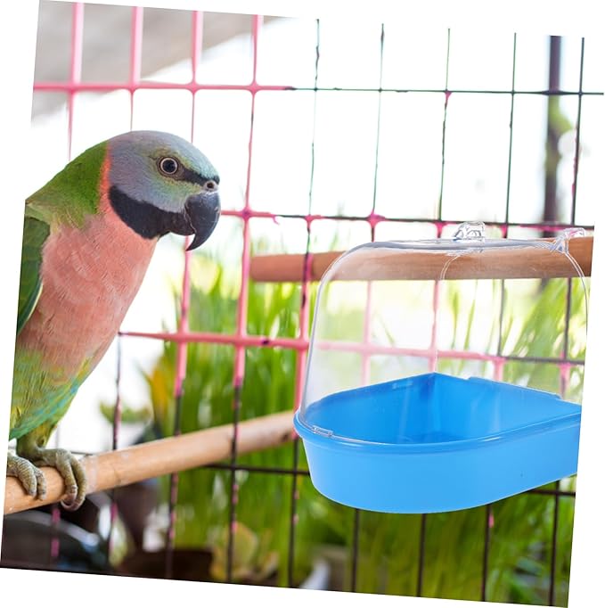 HANABASS Creative Parrot Bath Box Small Bird Shower Container for Bird Cage Accessories Material Safe and Practical Design