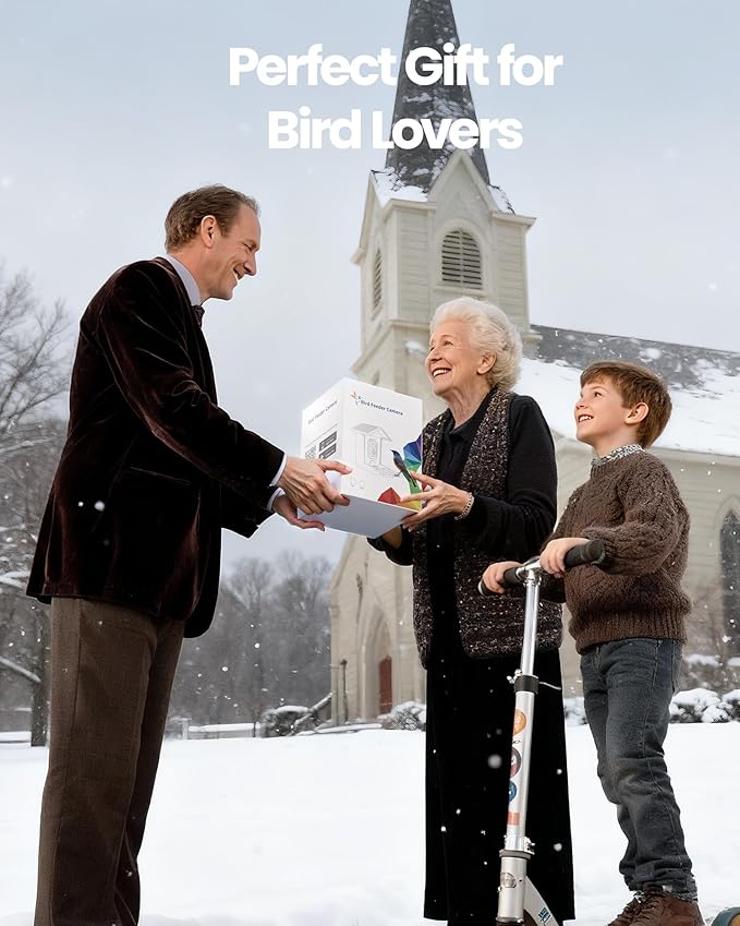 isYoung Smart Bird Feeder with Camera, 2.5K QHD, AI Identify 16000+ Birds,Dual Solar Panel, AI Auto-Capture & Motion Detection, IP65 Weatherproof,170° Field of View, Perfect Bird Watching Gift