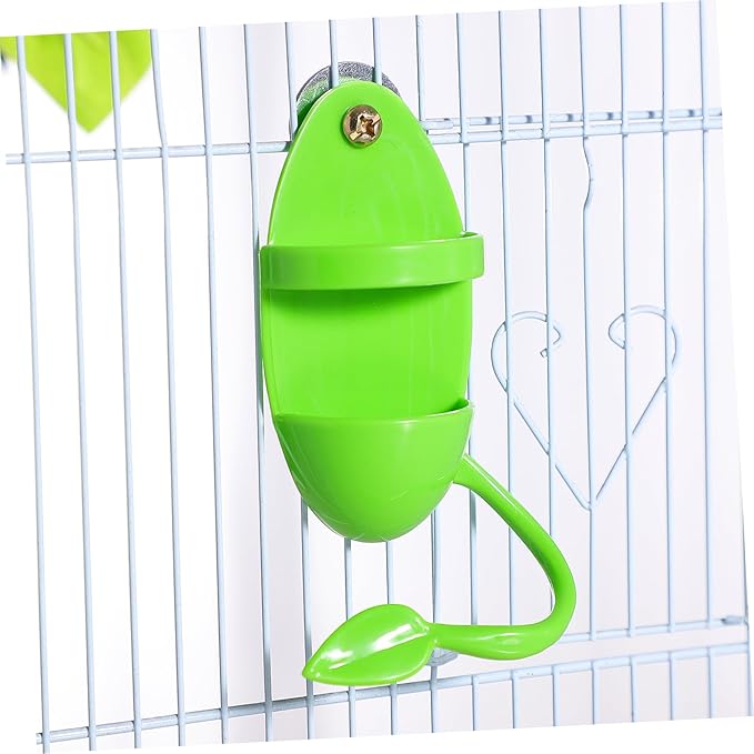 2pcs Bird Cuttlebone Holder with Perches Plastic Cuddle Bone Feeding Racks Parrot Cage Stands Accessories for Cockatiels Parakeets Finches Green