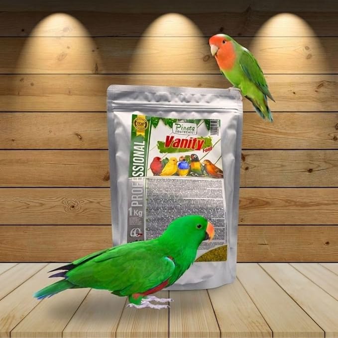 PINETA Vanity Bird Food 1Kg – Canary Food complete Bird Supplement Nutrition Diet with Protein and Healthy Fats, Semi Morbid Paste for Pigeons, Parrots and Poultry, for Breeding and Molting Periods