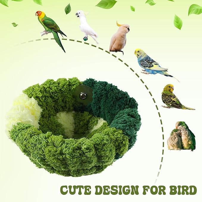 Bird Nest for Cage House Hanging Winter Warm Comfortable Bird Bed Durable Material Hanging Bedding for Conure Lovebird Canary Finch Coneshape Hamster Hummingbird Parakeet Laying Eggs Resting