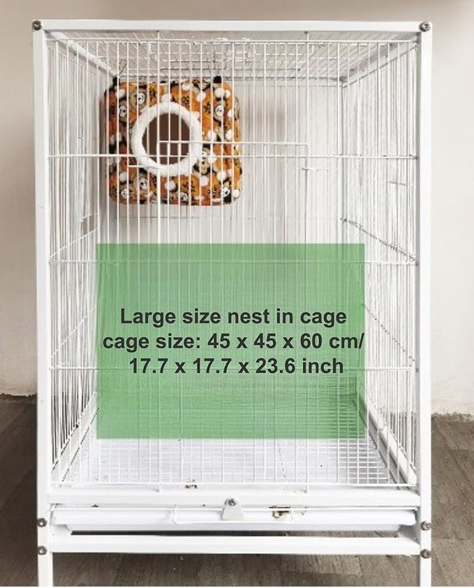 Winter Warm Bird Nest House Bed Hammock Toy for Pet Pet Parrot Parakeet Cockatiel Conure Lovebird (Small)
