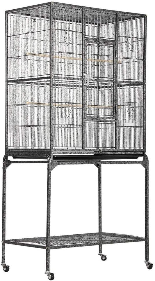 Topeakmart 63-Inch Wrought Iron Large Parrot Bird Cage Cockatiel Conure Mid-Sized Parrot Cage