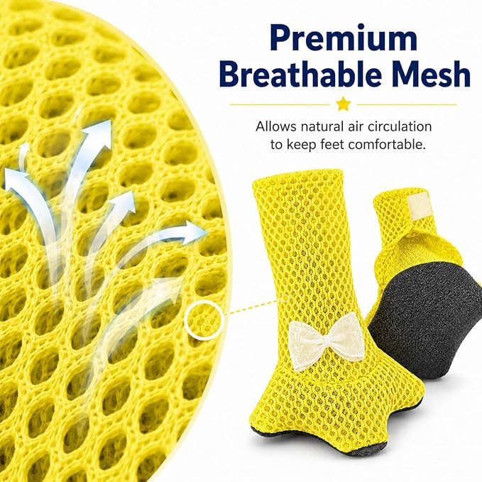 Chicken Boots for Chickens - Breathable Poultry Shoes with Non-Slip Sole for Backyard Chickens (Little Bows)