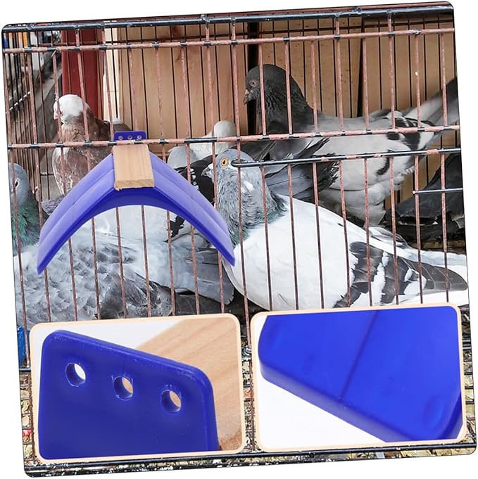 Angoily Solid Wood Pigeon Perch Stand 6Pcs Bird Rest Frame Rack for Pigeon Cage Accessories Indoor Outdoor Bird Playground