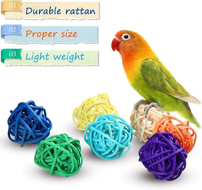 Sumind 80 Pieces Parrot Toy Wooden Blocks Bird Chewing Toys Mini Wood Chips Small Parrot Cage Accessories for DIY Playing Chewing Shredding Mixed Large Bird Toys, Random Color