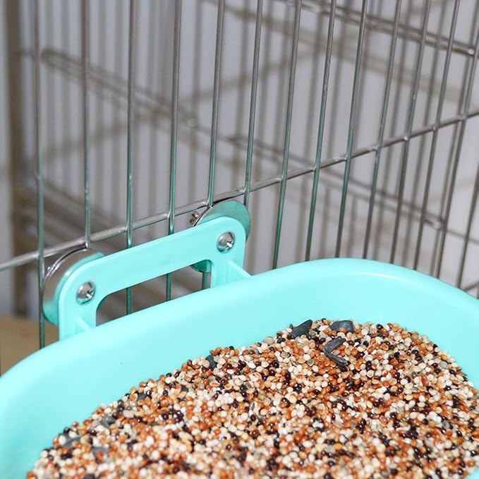 Bird Shower Tray, Parakeet Bird Bath, Bath for Cage Birdcage Addon Screw Tub Parrots Bathtub Birdcage Water Bowl Feeder Budgies Cage Accessories