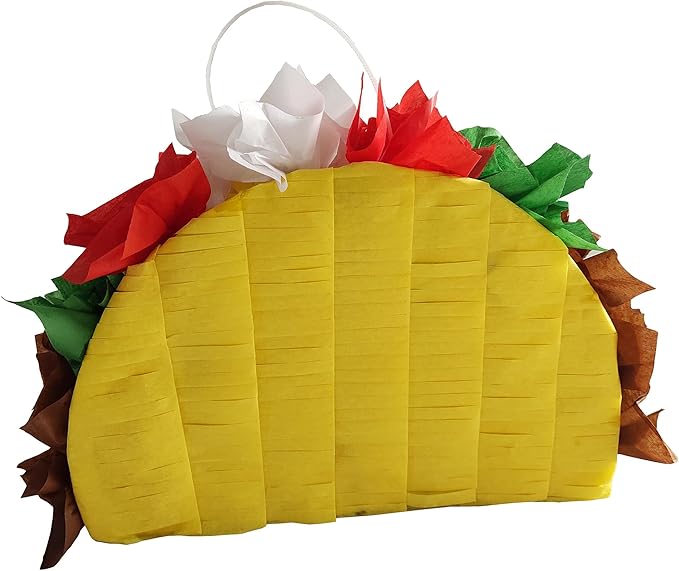 Penn-Plax Taco Pinata with Natural Nesting Material – Safe for Medium and Large Birds – Colorful & Fun Addition to Any Cage