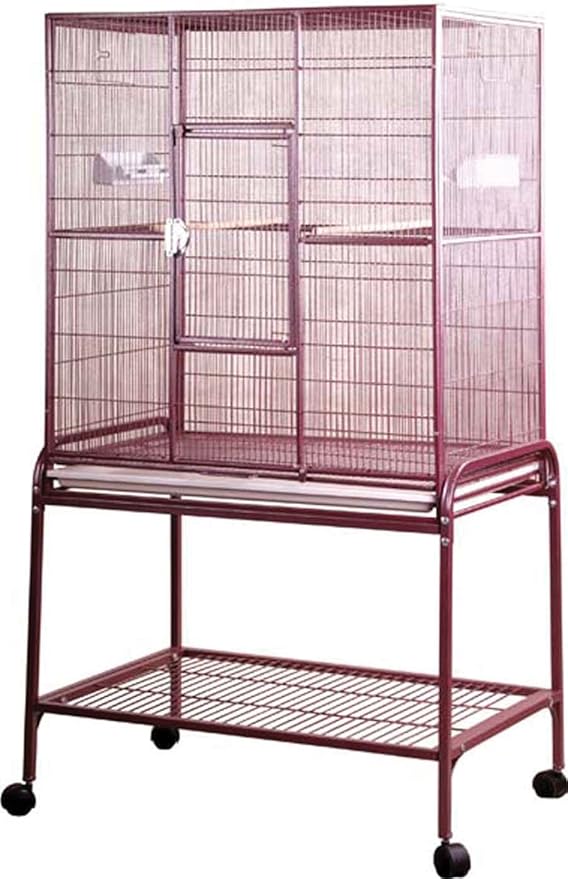 A&E Cage Co. Flight Cage & Stand, 32"x21", Burgundy