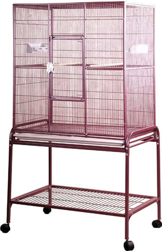 A&E Cage Co. Flight Cage & Stand, 32"x21", Burgundy