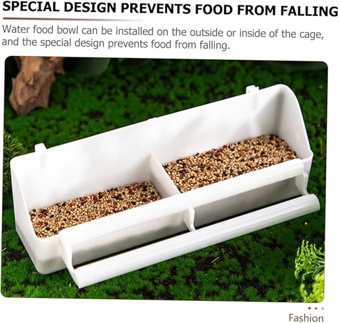 BESPORTBLE Plastic Bird Feeder Spill Design Hanging Bowl for Parakeets Cockatiels and Parrots Easy to Clean Bird Cage Accessory