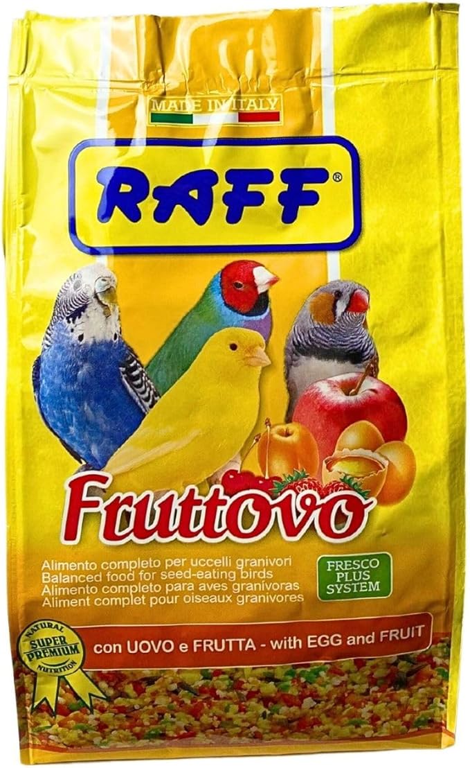 RAFF Fruttovo 400g Bird Food Fruit Blend – Daily Supplement for Canaries, Finches and Budgerigars, Food for Small Birds, Offering Essential Nutrients to Enhance Their Seed-Based Diet