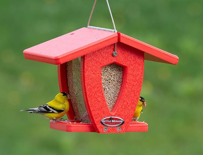 Kettle Moraine Recycled Mini Moraine Hopper Feeder (Red/Red)