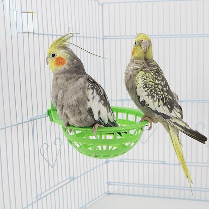Bird Breeding Nest Bed for Parakeet Cockatiel Canary Lovebird and Small Parrot Cage Hatching Nesting Box (Plastic)