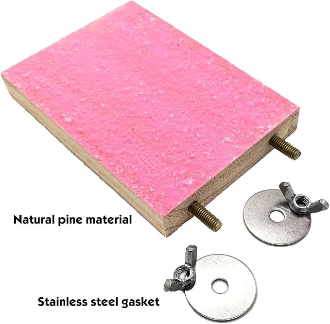 Bird Cage Accessories, Parrot Perch Stand Platform Natural Wood Grinding for Budgie Parakeet Cockatiels Conure Lovebirds, Purple
