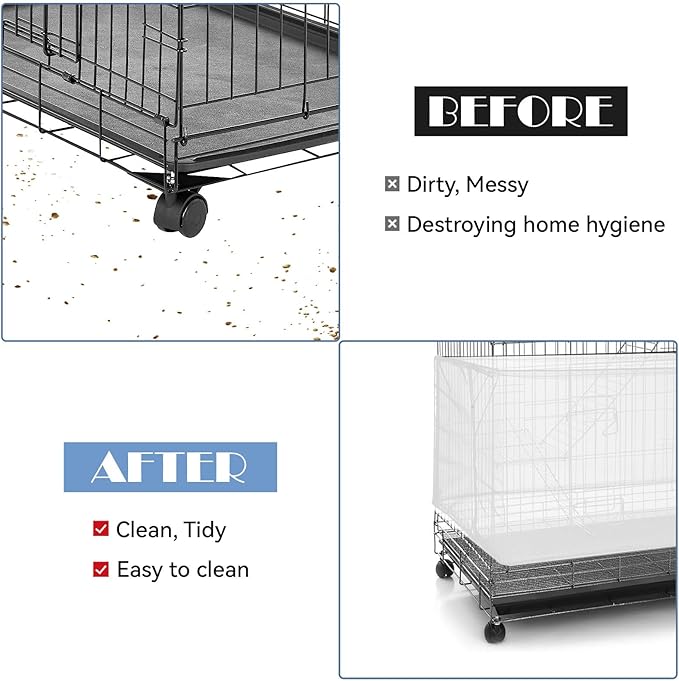 Trinkrittey Large Bird Cage Seed Catcher, 31 x 118 inches Adjustable Large Bird Cage Cover Elastic Band Mesh Cages Cover Skirt Nylon Mesh for Parakeet Parrot Cages