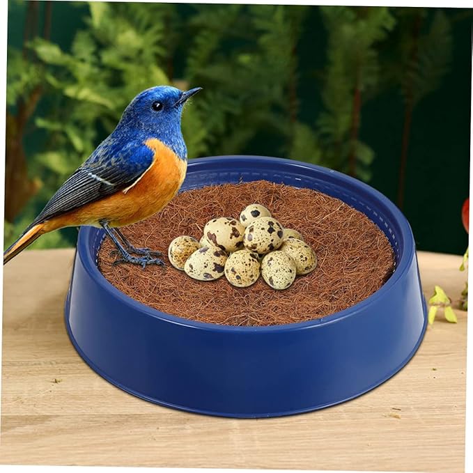 Reusable Pigeon Nesting Bowls with Nesting Pads 10.23X10.23X2.44In Durable Bird Cage Accessories for Breeding Hatching Indoor Outdoor Use