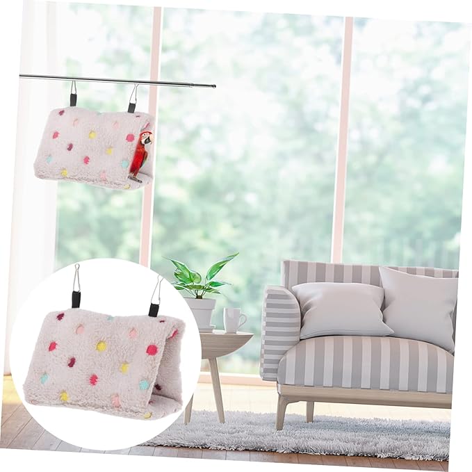 Mipcase 2pcs Warm Cotton Parrot Hammock Stylish Bird Nest for Cozy Hanging Shelter for Parakeets Cockatiels and Other Small Birds Ideal Bird Cage Accessory