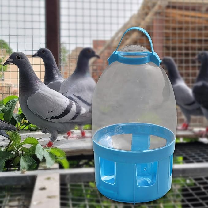 Bird Water Feeder Water Dispenser Convenient Hanging Feeding Tool Dove Drinker for Farm Cockatiels Pigeons Chick Pet Supplies, 6L