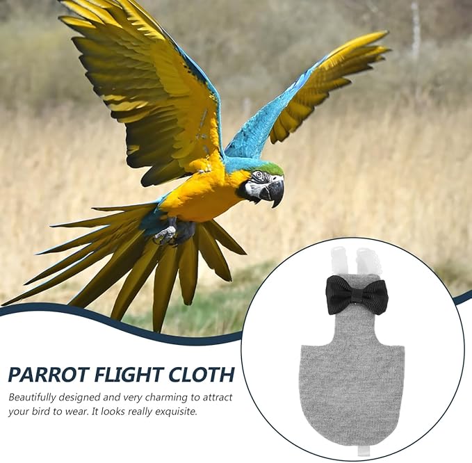 balacoo Washable Bird Diapers 4Pcs Reusable Lightweight Flight Suit Liners Breathable Skin-Friendly Bird Costume for Parrots Macaw Cockatoo Parakeet