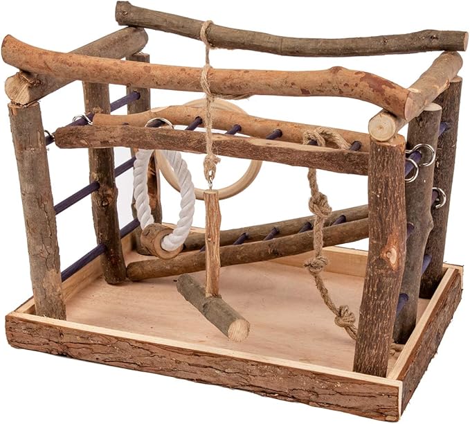 Niteangel Natural Living Playground for Birds, Bird Activity Center