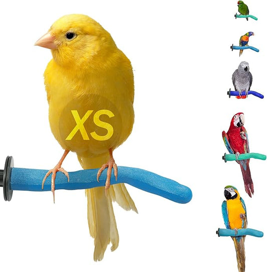 Sweet Feet & Beak Safety Pumice Bird Perch, X-Small 1/2" X 6", Lightweight Grinding Bird Perches for Cage - Bird Nail Trimming Perch for Healthy Beak & Feet - Multi-Size & Color Parrot Stand - Blue
