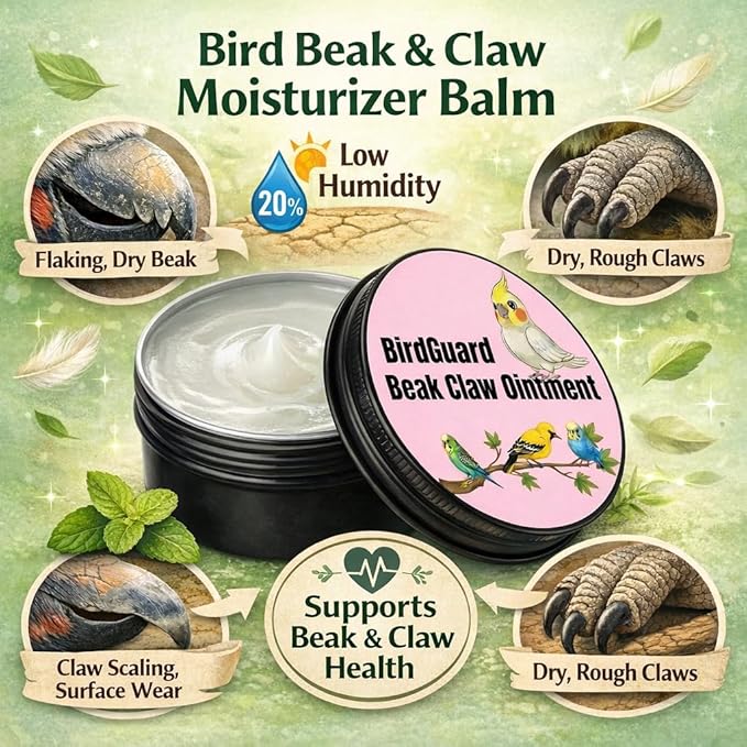 RONDURE BirdGuard Balm Bird Beak Oil for Parrots, Beak Conditioner & Moisturizer | Claw Care BirdGuard Ointment, Repair Dry Cracked Surface, for Cockatiel Parakeet Conure