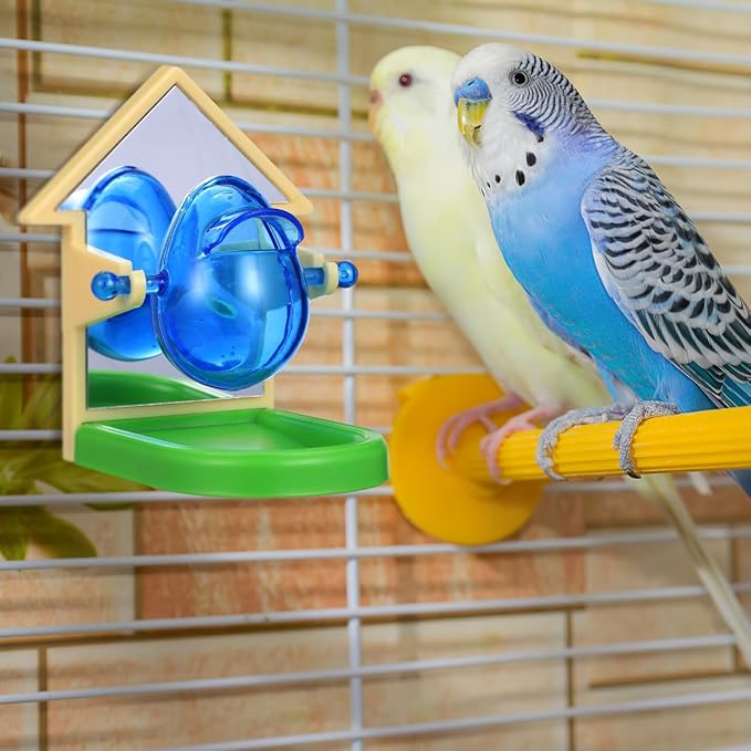 Parrot Food Leakage Toy Bird Treat Dispenser Lightweight Foraging Training Toy Easy Install 3.85X3.14X3.14In for Cockatiel Budgie Parakeet