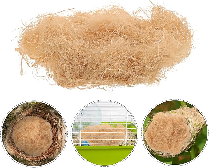 Yardwe 1bag Natural Bird Nesting Material Indoor DIY Bird Nest Supplies Raffia Grass for Parrots Hummingbirds Wild Birds for Bird House Cage Nesting