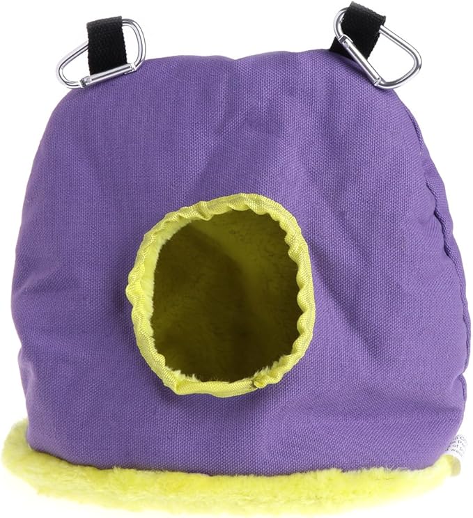 Hardli Parrot Nest Plush Warm Hammock, Pet Bird Hanging Swing Bed Cave,Outdoor Garden Cage,Hatching Cave for Parrot Canary Cockatiel Swallow Hamster,3 Size
