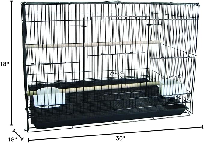 YML Medium Breeding Cage, 30 x 18 x 18, Black