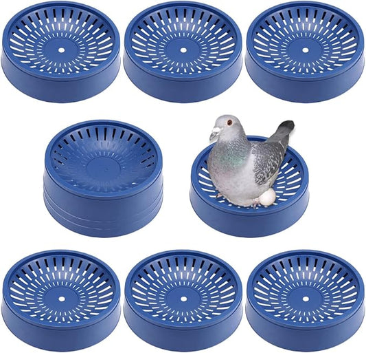 10 Pcs Plastic Pigeon Nest Bird Nest Bowls Pigeon Nest Bowl Breeding Hatching Nest for Pigeons Quails Breeding Hatching (Blue1)