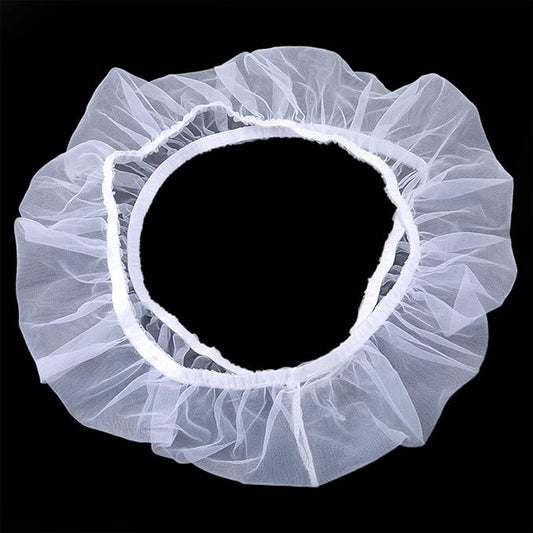 Bird Cage Seed Catcher, Stretchy Form Fitting Mesh Skirt Cover for Parrot Enclosures, Light and Breathable Fabric, Prevent Scatter and Mess,54 * 17Cm White