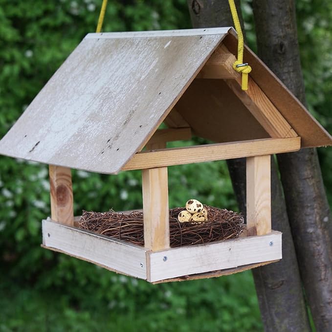 16 PCS 7 Inch Artificial Bird Nest for Crafts, Handicraft Rattan Bird's nest, Small Bird Nest, Bird's Nest Decorating Kit for Holiday, Table, Garden, DIY Terrarium Decor