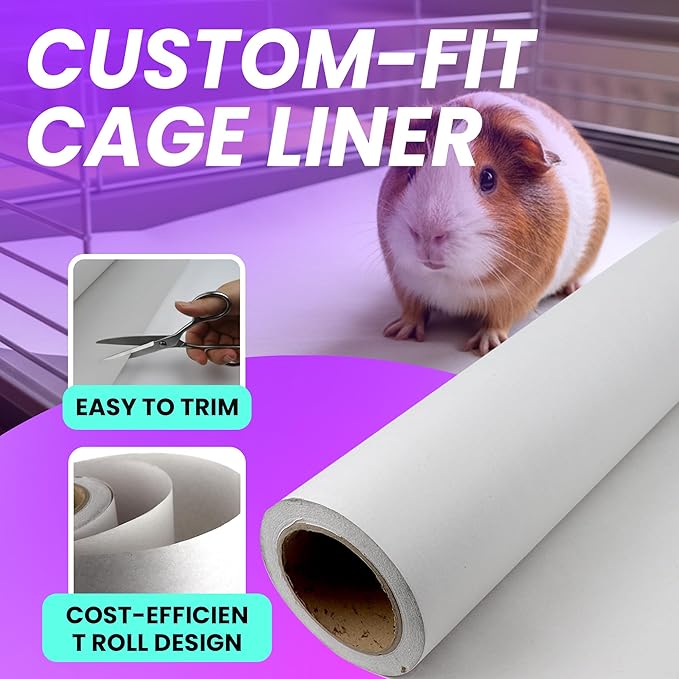 HA SHI Bird Cage Liners - Non-Toxic, Ink-Free Newsprint Paper for Parrots & Small Animals (164 ft Roll - 22" Wide (Trim-to-Fit))