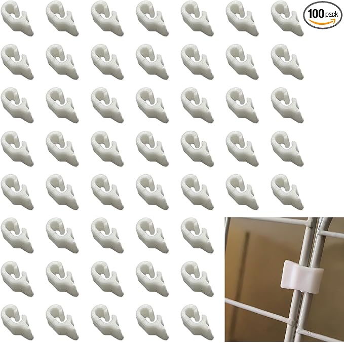 100 Pcs Detachable Pet Cage Door Clip, Wire Cage Clips， Crate Door Buckles for Small Pet Cage Birds, Rabbits and Hamsters