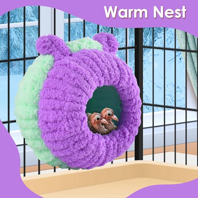 KATUMO Conure Nest, Bird Breeding Nest Cockatiel Snuggle Bed for Budgie, Parakeet, Cockatiel, Conure, Lovebird, Canary, Finch, Hamster, Small Pets