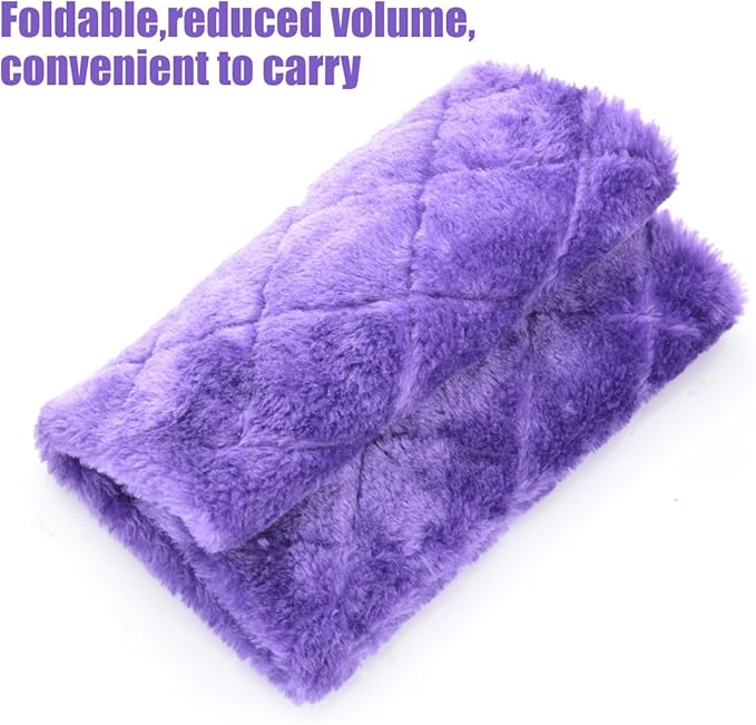 MOACC Winter Warm Bird Nest House Shed Hut Hanging Hammock Finch Cage Plush Fluffy Birds Hut Hideaway for Hamster Parrot Macaw Budgies Eclectus Parakeet Cockatiels Cockatoo Lovebird (M, Purple)
