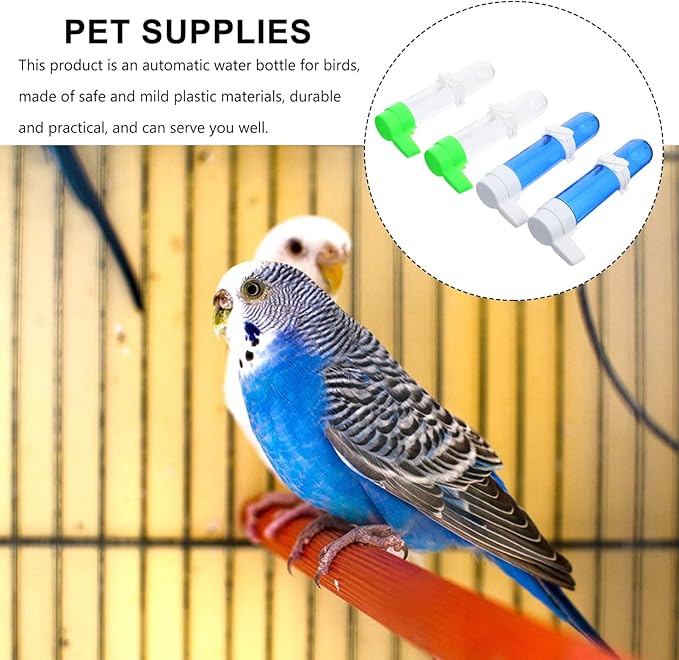 Mipcase 8 pcs Adapter Accessory Fountain Tool Plastic Budgie for Finches Drinking Parrot Cage Drinker Feeder Birds Pet Feeding Parakeets Water Automatic Canaries Bottle Dispenser