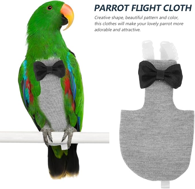 balacoo Washable Bird Diapers 4Pcs Reusable Lightweight Flight Suit Liners Breathable Skin-Friendly Bird Costume for Parrots Macaw Cockatoo Parakeet