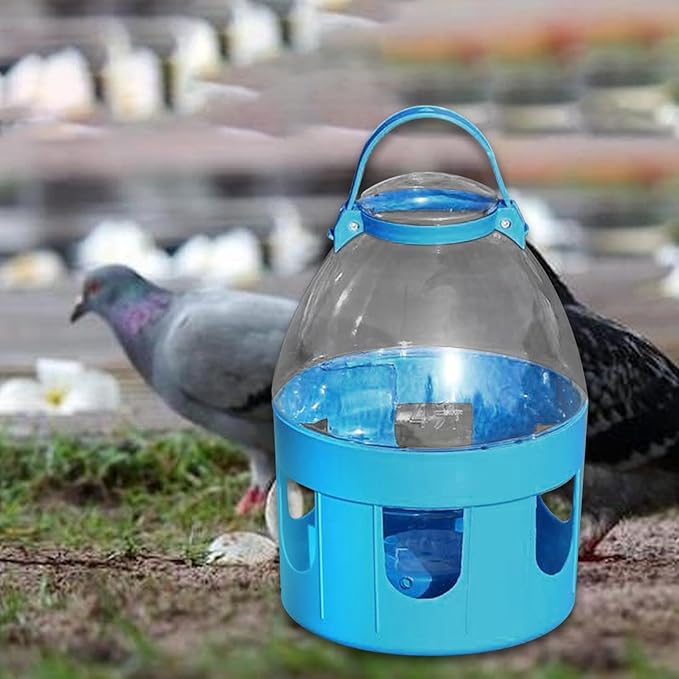 Bird Water Feeder Water Dispenser Convenient Hanging Feeding Tool Dove Drinker for Farm Cockatiels Pigeons Chick Pet Supplies, 4L