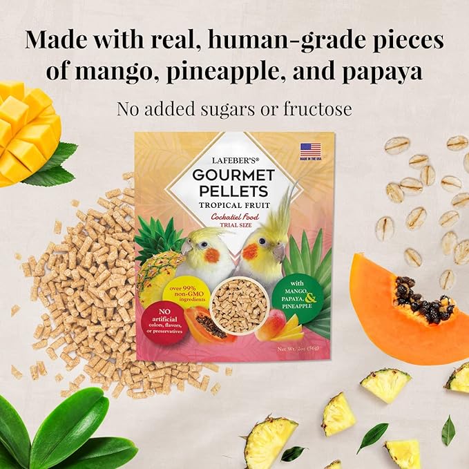 LAFEBER'S Foraging Fun Pack Pet Bird Food, Made with Non-GMO and Human-Grade Ingredients 5 oz (Cockatiel)