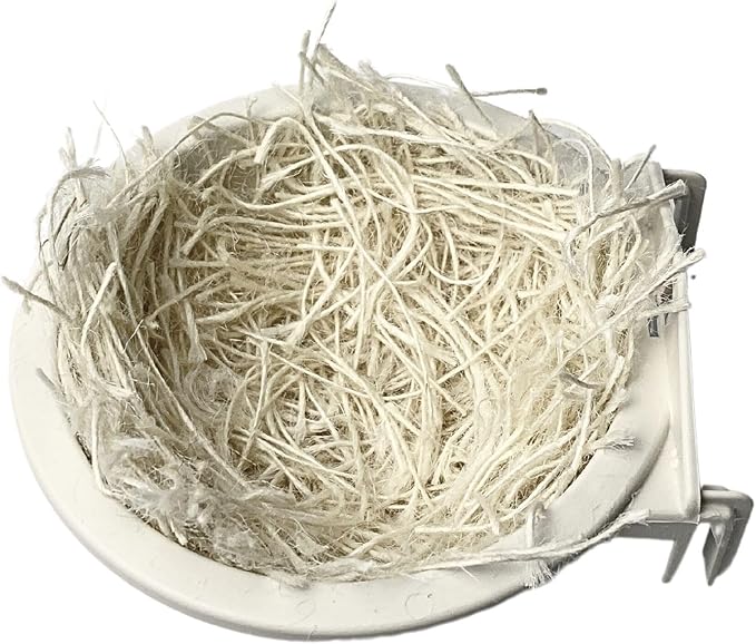 SISALFIBRE White Jute Bird Nesting Material with Active Formula - 1000g Nido para Periquitos for Parakeet Nest, Budgie, Parrot, Finche, Canaries, Exotic Birds