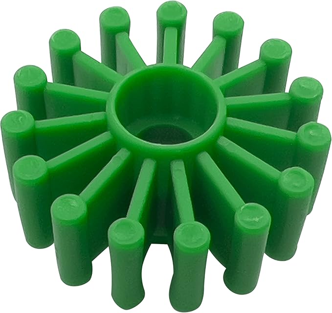 1000 Foot Gear Pk6 - Brightly Colored Durable Plastic Foot Toy Pieces, Lots of Smooth Gear Spokes, Interlocks on Side and Center, Great for Small to Medium Size Pet Birds